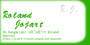 roland jojart business card